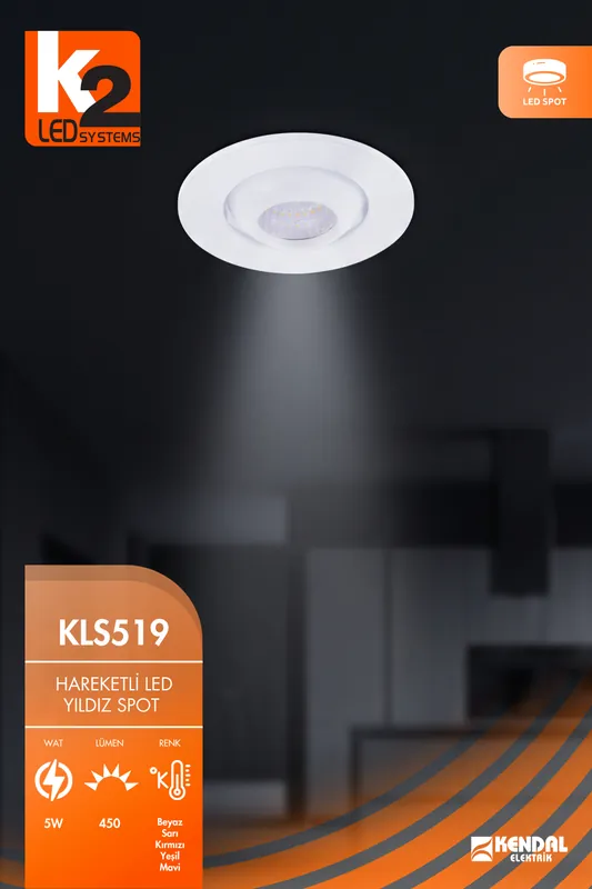 KLS519 HAREKETLİ LED YILDIZ SPOT thumbnail 2